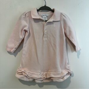 Ralph Lauren Baby Girl's Ruffled Button Dress Delicate Pink Size 9 Months